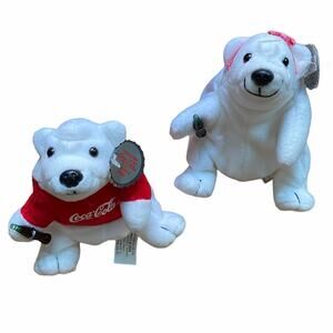 Coca Cola #0110 and #0112 2-ct Polar Bears Plush